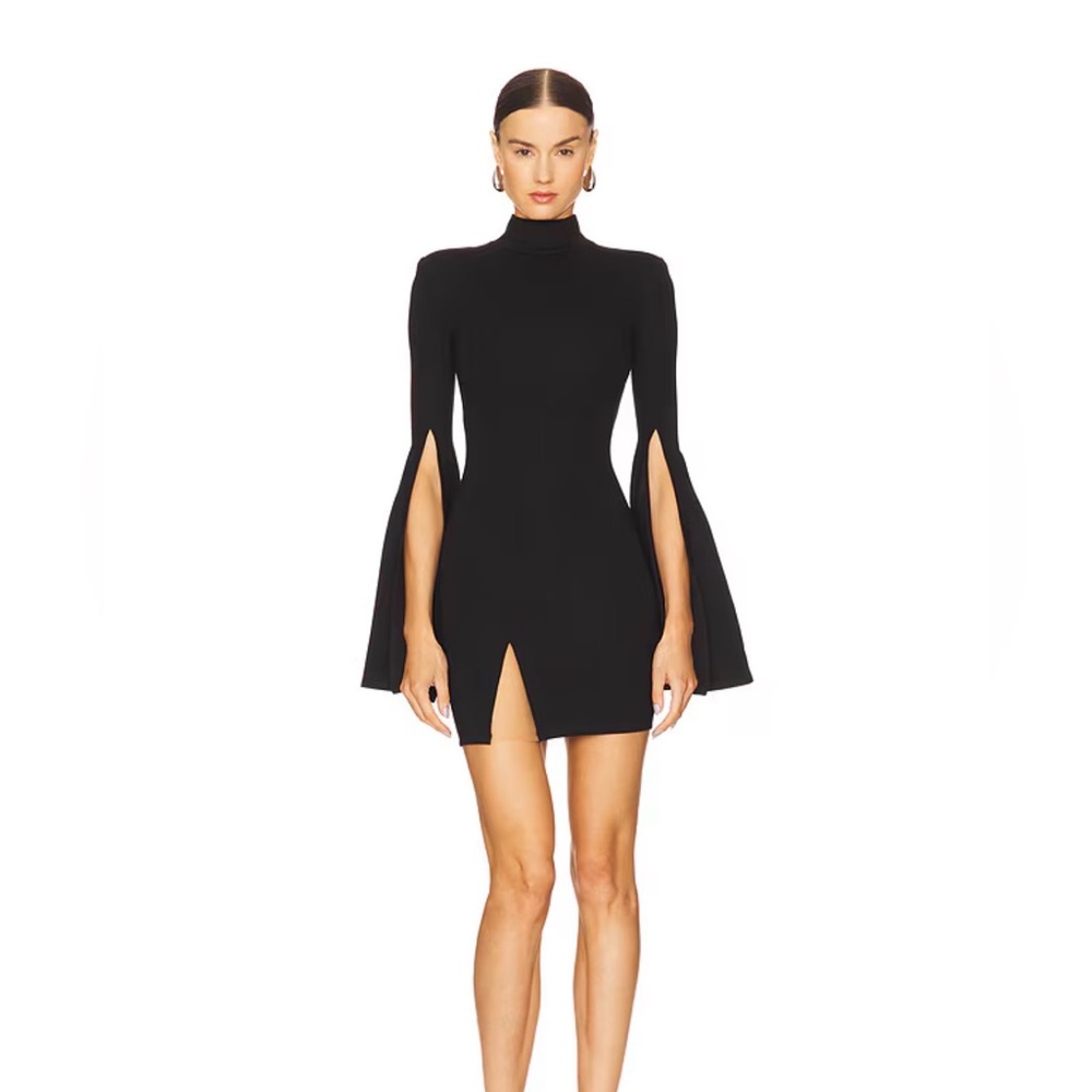 Michael Costello Black Long Sleeve Dress